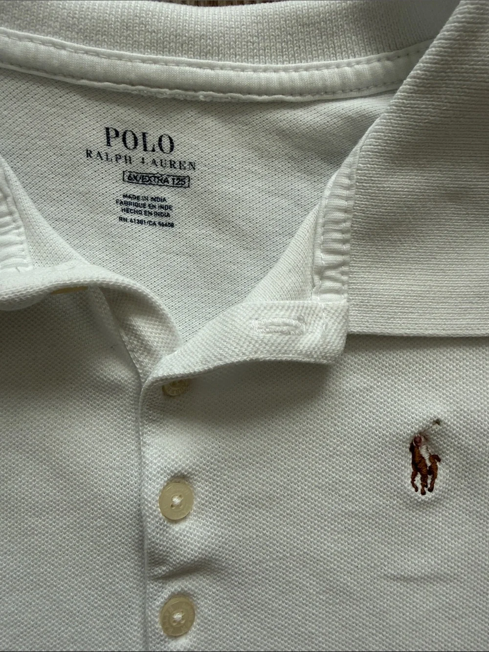Ralph Lauren White Girls Polo Shirt with Embroidered Pony